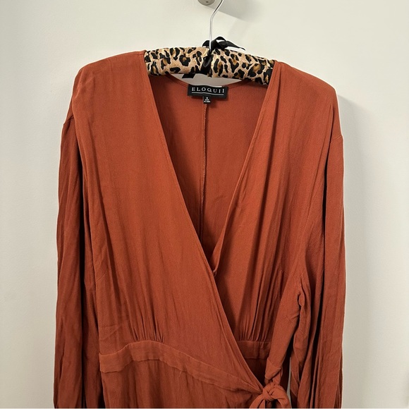ELOQUII Boho Style Wrap Dress - Picture 5 of 6